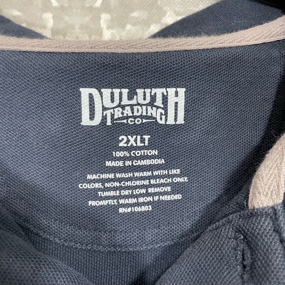 Duluth Trading Co Men’s Big & Tall Blue No Polo Shirt - Size 2XLT - Gorpcore - Picture 6 of 7